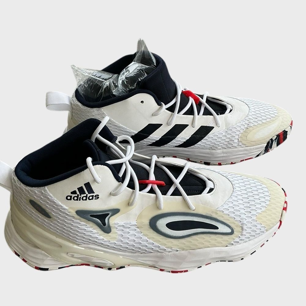 adidas Exhibit A Mid GW5291 Basketball Shoes Men’s Size 17 White